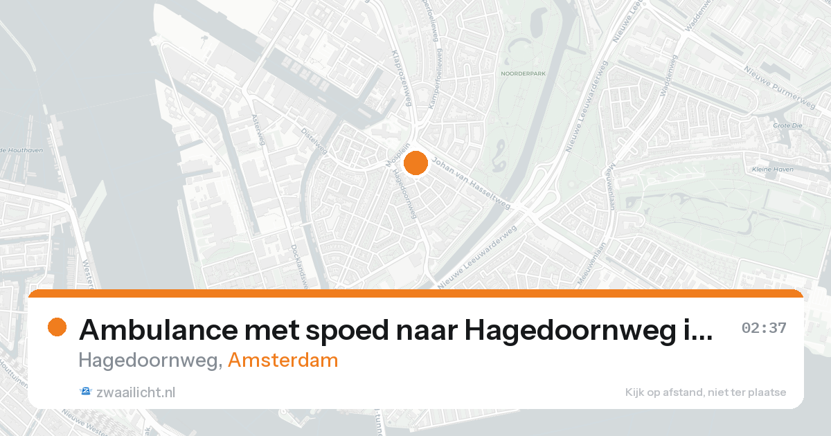 Ambulance met spoed naar Hagedoornweg in Amsterdam — 18 aug 2026