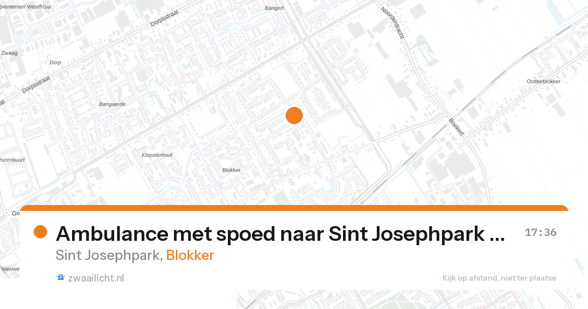 Ambulance met spoed naar Sint Josephpark in Blokker — 26 aug 2026