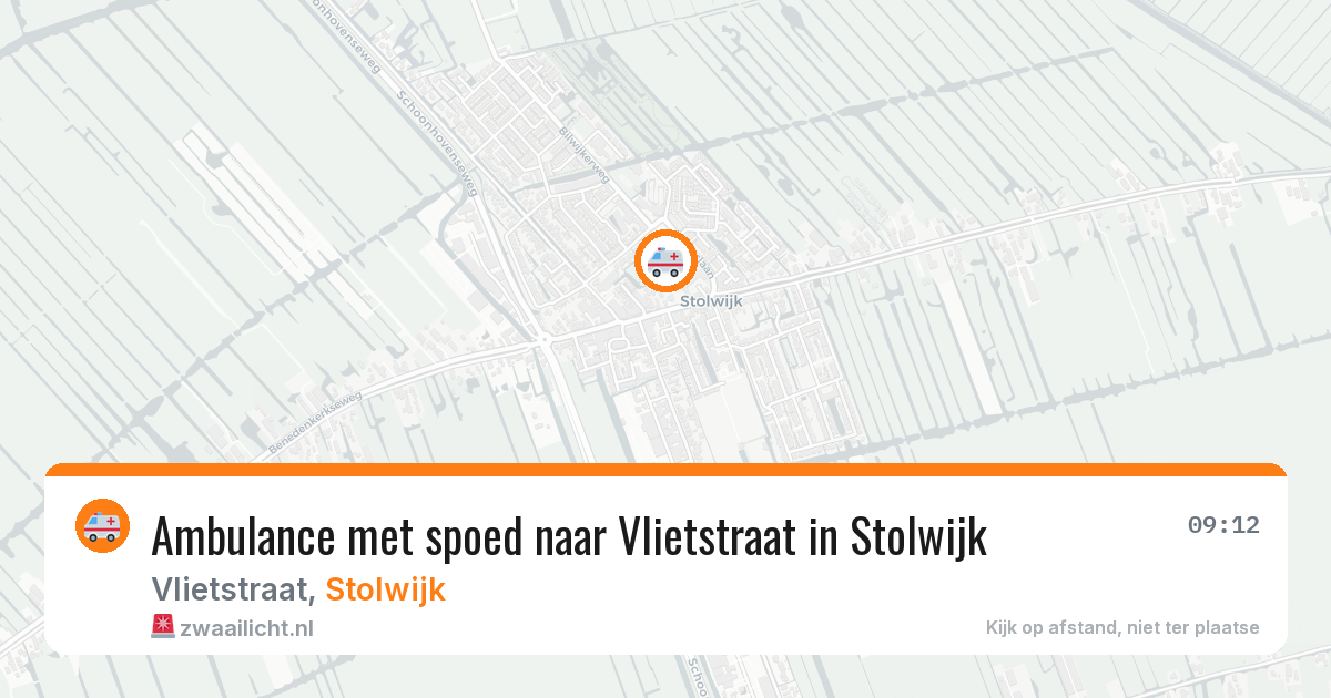 Ambulance met spoed naar Vlietstraat in Stolwijk — 19 mei 2026