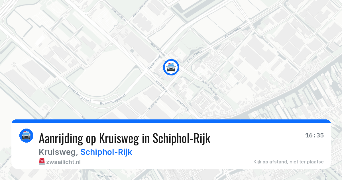 Aanrijding op Kruisweg in Schiphol-Rijk — 31 jul 2026