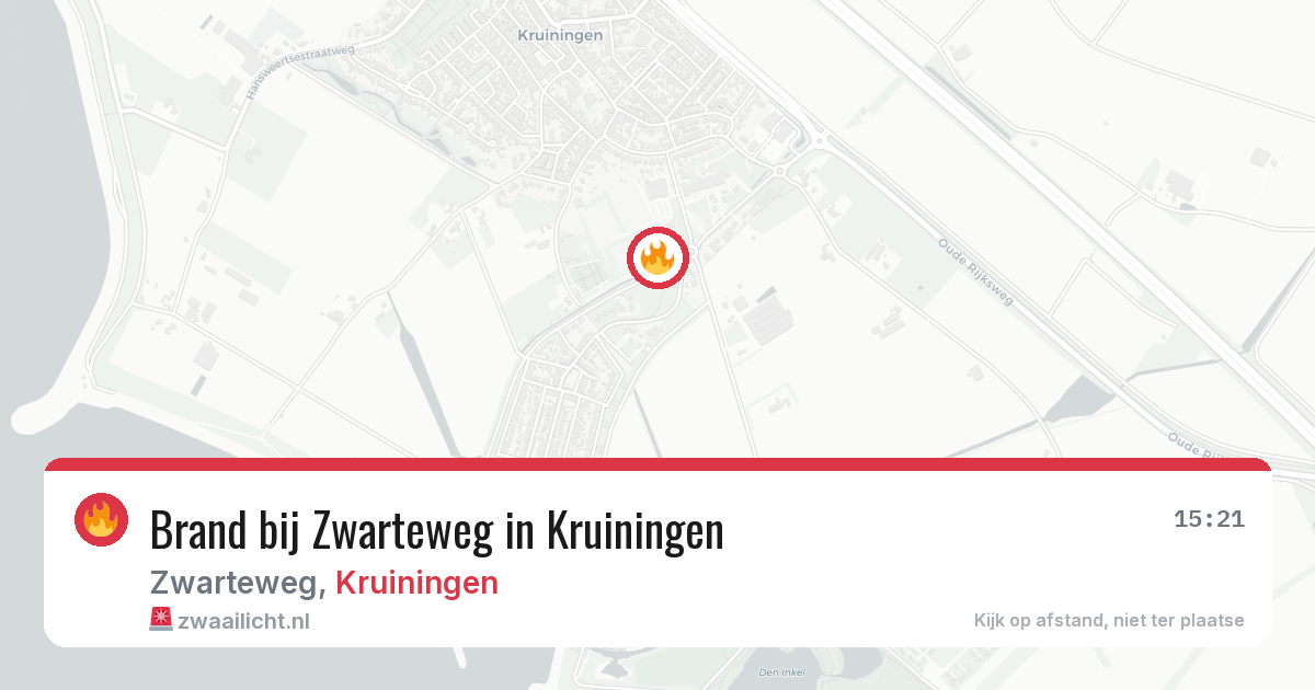 Brand bij Zwarteweg in Kruiningen — 7 jul 2026