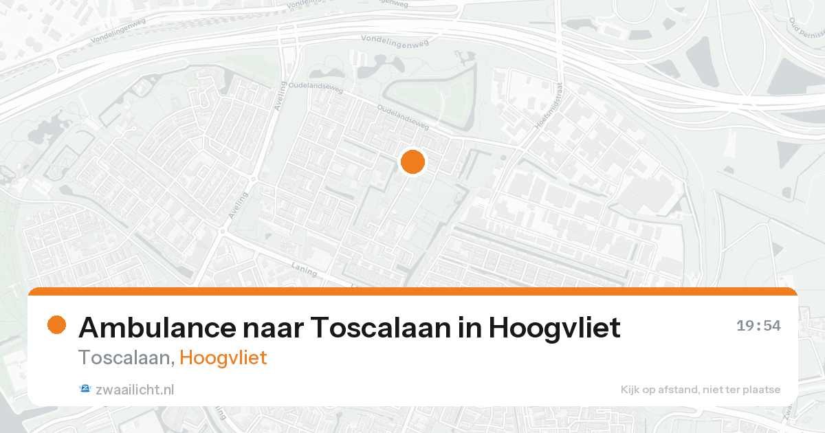 Ambulance naar Toscalaan in Hoogvliet — 15 aug 2026