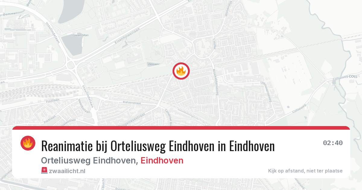 Reanimatie bij Orteliusweg Eindhoven in Eindhoven — 3 mrt 2026