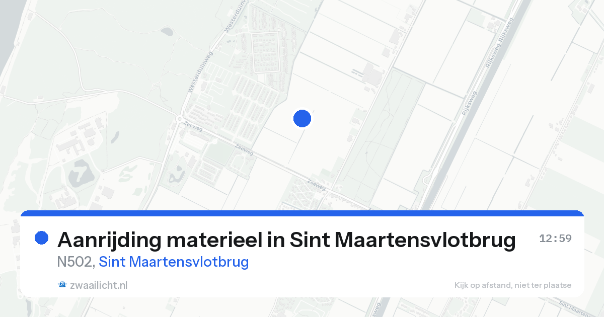 Aanrijding materieel in Sint Maartensvlotbrug — 14 aug 2026