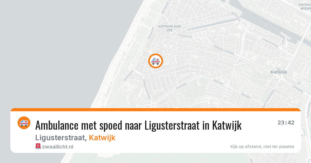 Ambulance met spoed naar Ligusterstraat in Katwijk — 6 jul 2026