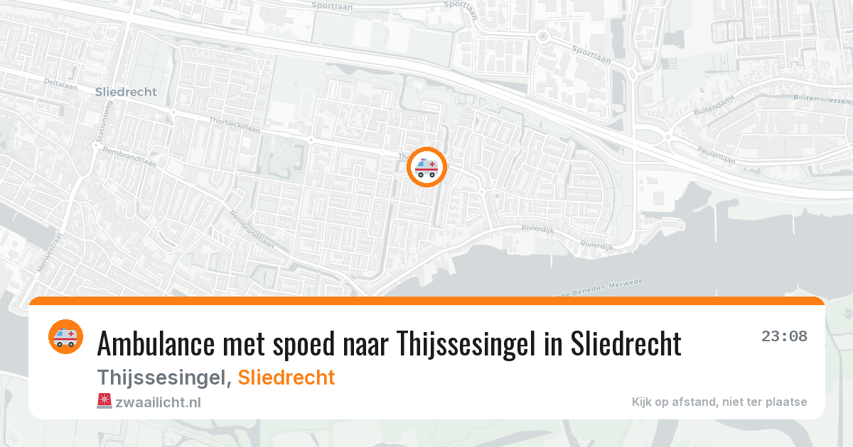 Ambulance met spoed naar Thijssesingel in Sliedrecht — 17 mrt 2026
