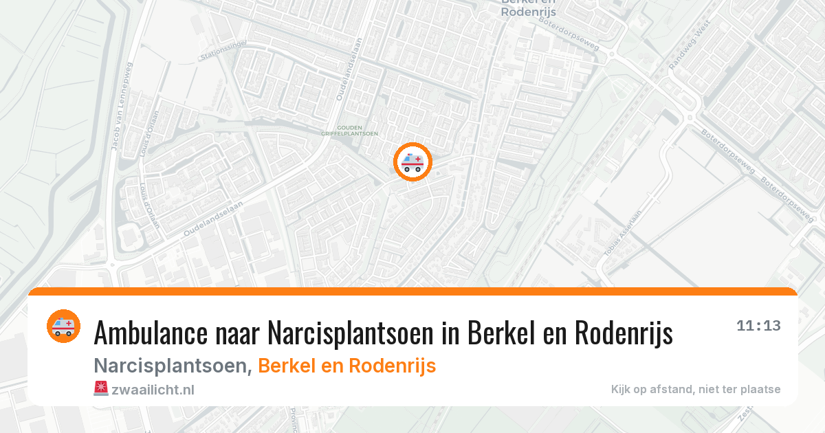 Ambulance naar Narcisplantsoen in Berkel en Rodenrijs — 20 mei 2026