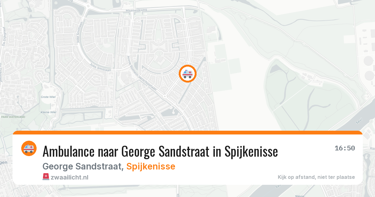 Ambulance naar George Sandstraat in Spijkenisse — 3 aug 2026