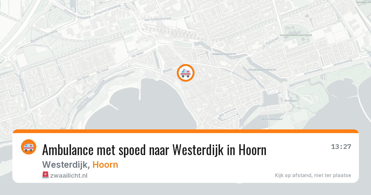 Ambulance met spoed naar Westerdijk in Hoorn — 6 jun 2026