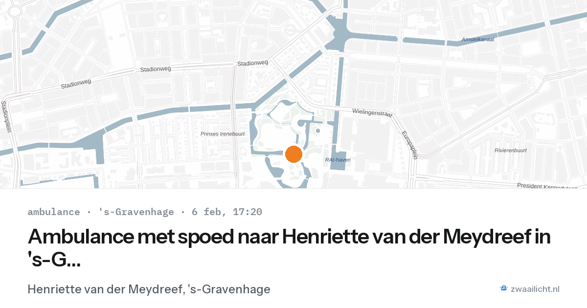 Ambulance met spoed naar Henriette van der Meydreef in 's-Gravenhage — 6 feb 2026