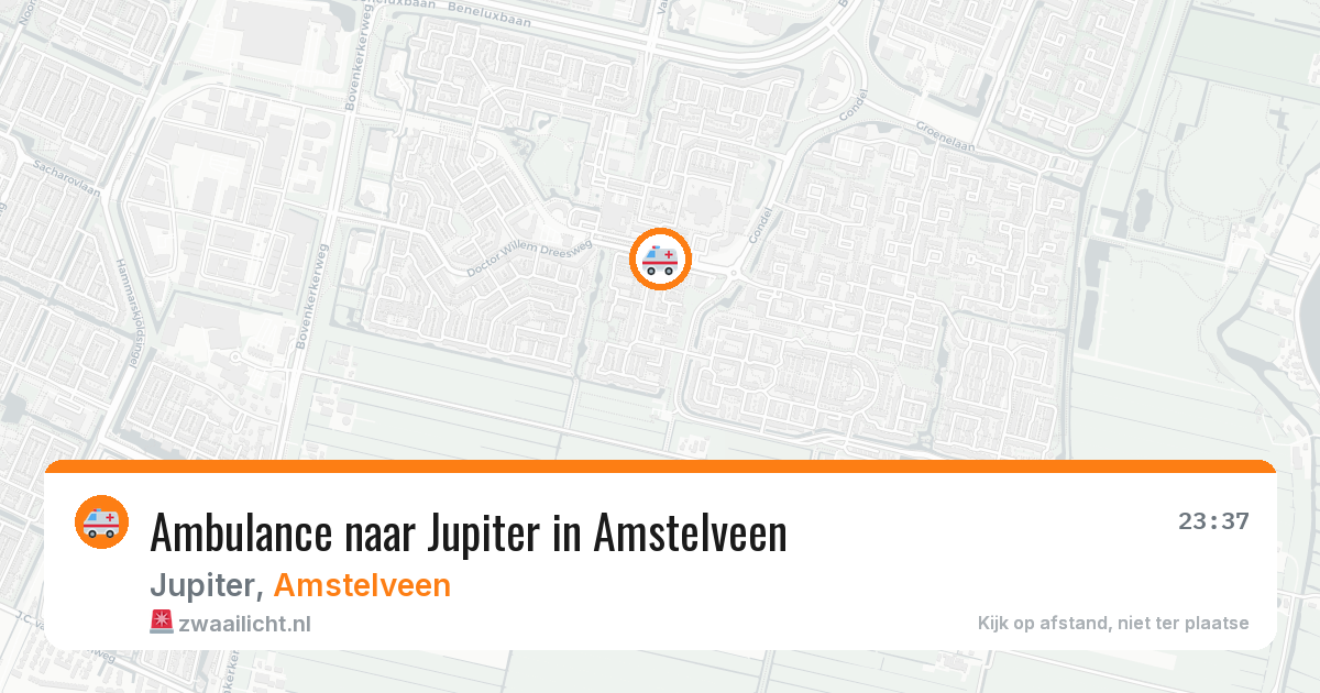 Ambulance naar Jupiter in Amstelveen — 23 jun 2026