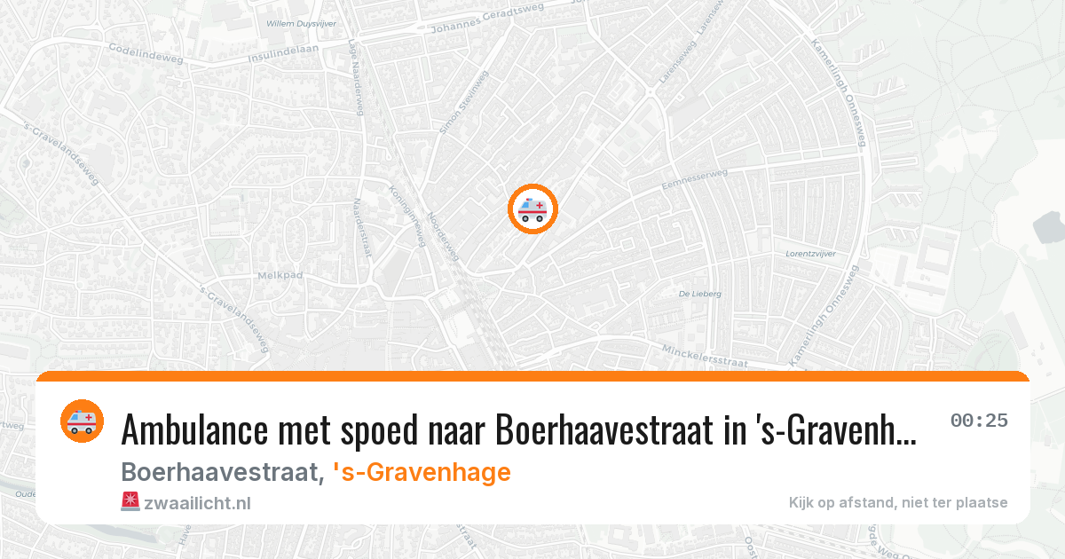 Ambulance met spoed naar Boerhaavestraat in 's-Gravenhage — 15 feb 2026