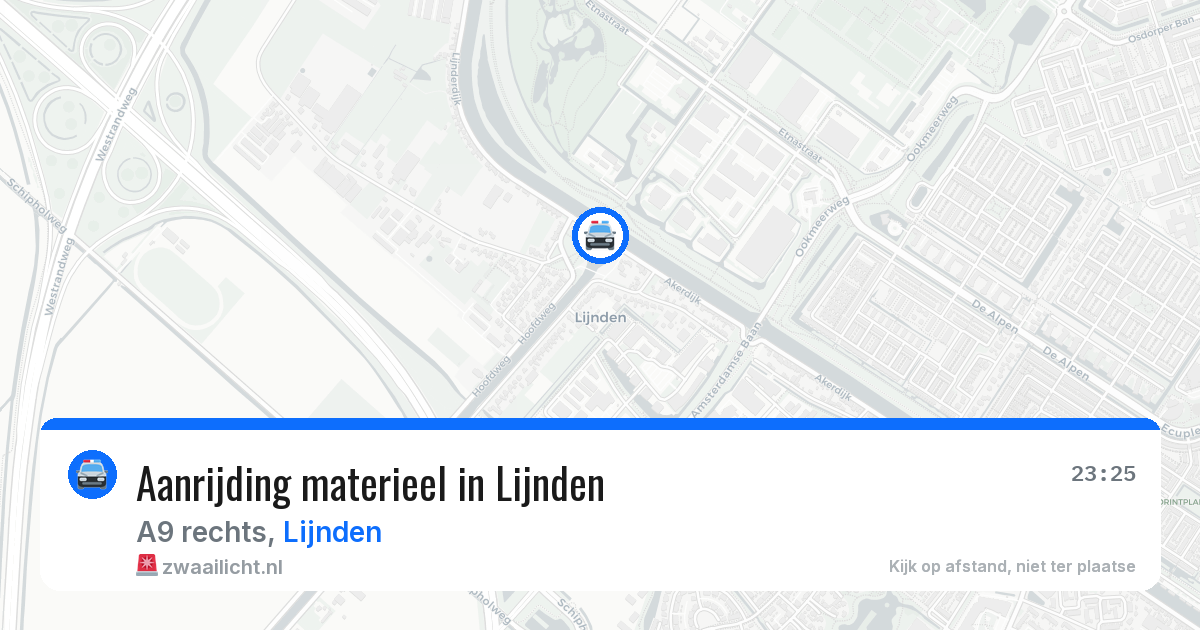 Aanrijding materieel in Lijnden — 21 mrt 2026
