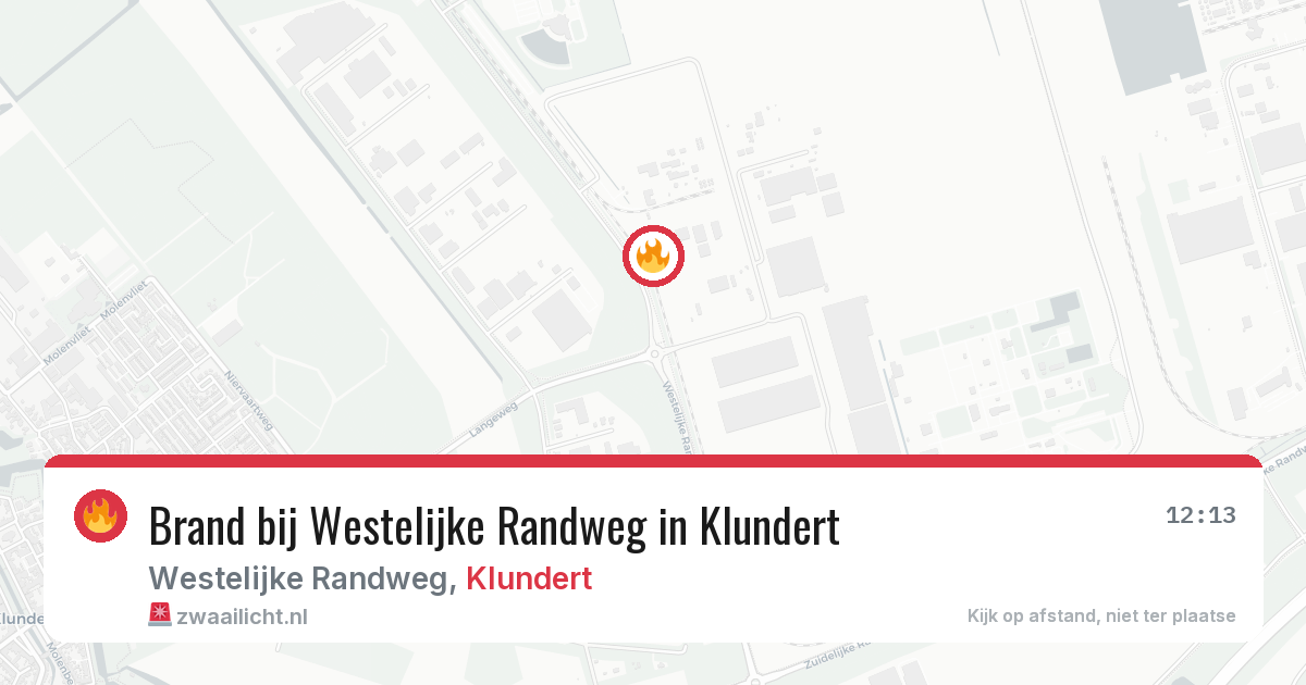 Brand bij Westelijke Randweg in Klundert — 10 jul 2026