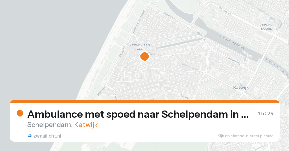 Ambulance met spoed naar Schelpendam in Katwijk — 24 aug 2026