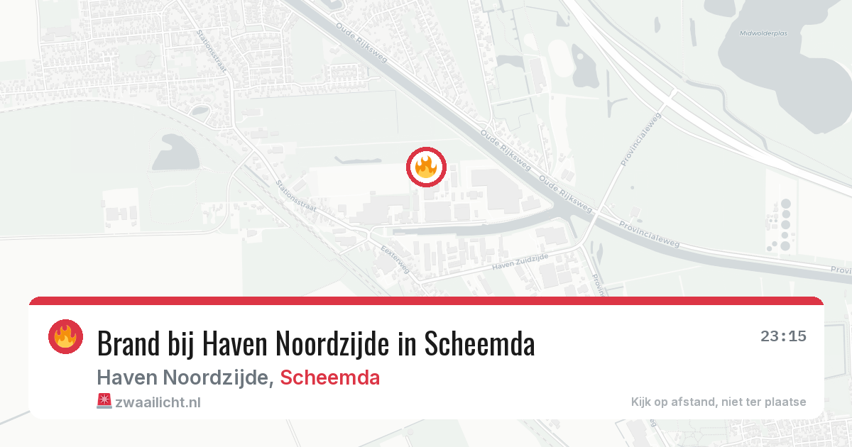 Brand bij Haven Noordzijde in Scheemda — 28 jul 2026