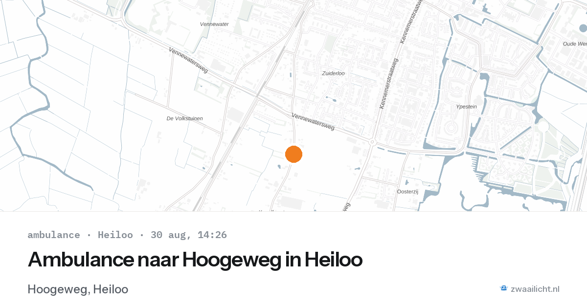 Ambulance naar Hoogeweg in Heiloo — 30 aug 2026