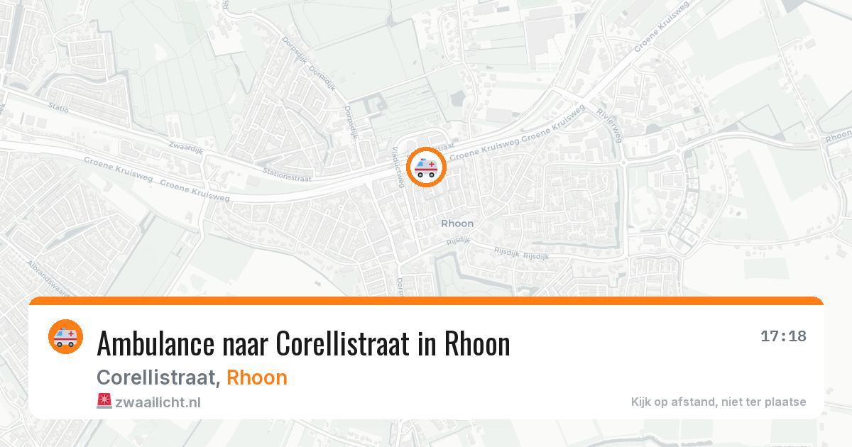 Ambulance naar Corellistraat in Rhoon — 22 apr 2026