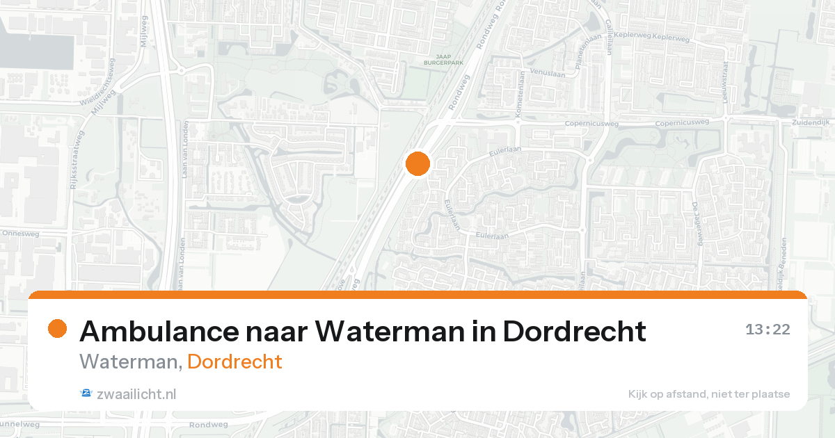 Ambulance naar Waterman in Dordrecht — 21 aug 2026