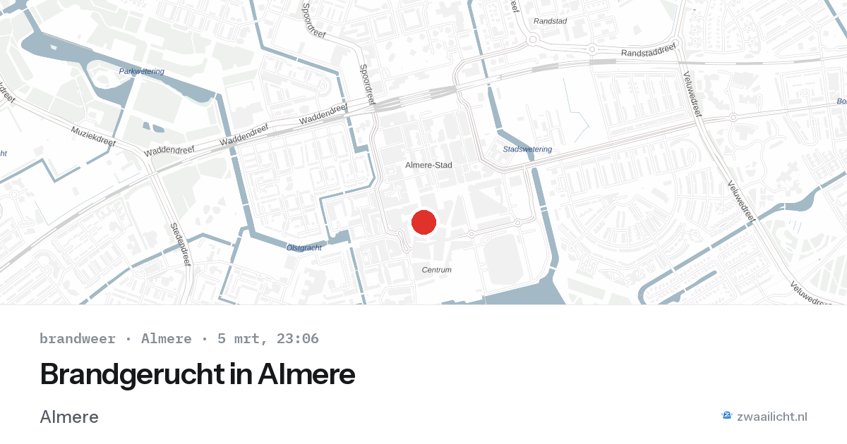 Brandgerucht in Almere — 5 mrt 2026