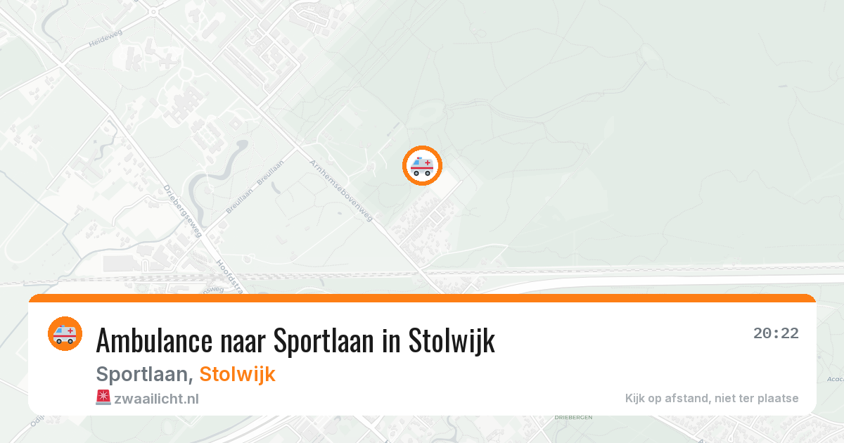 Ambulance naar Sportlaan in Stolwijk — 29 jan 2026