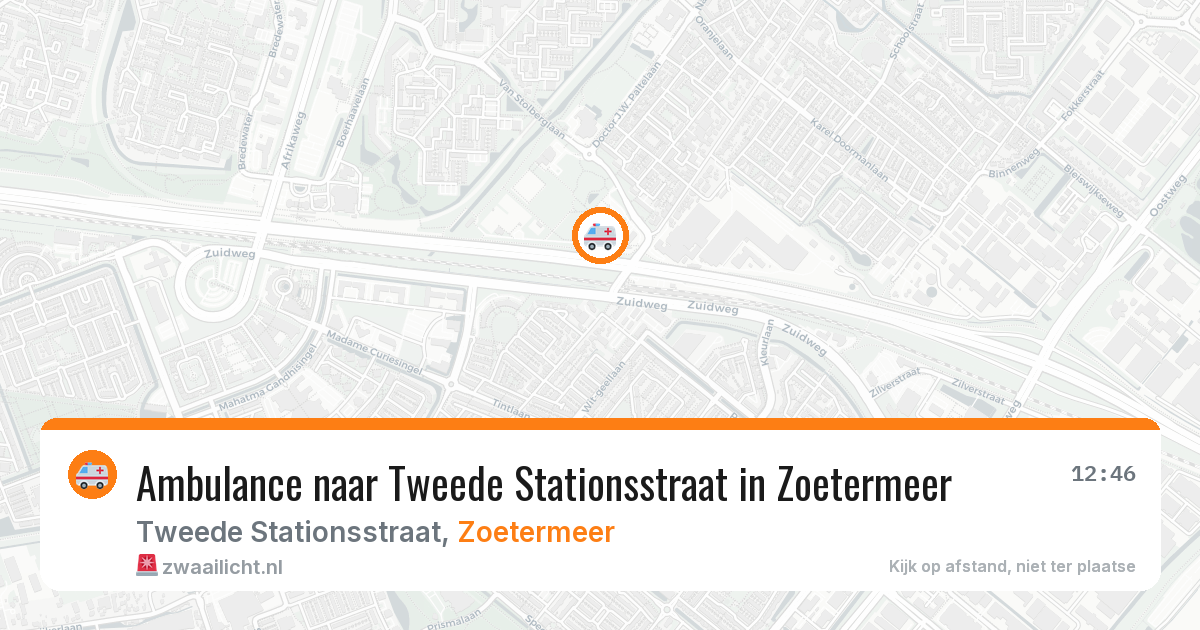 Ambulance naar Tweede Stationsstraat in Zoetermeer — 29 apr 2026