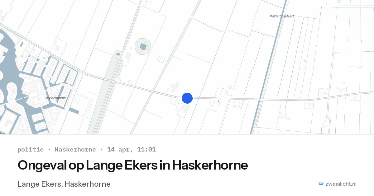 Ongeval op Lange Ekers in Haskerhorne — 14 apr 2026