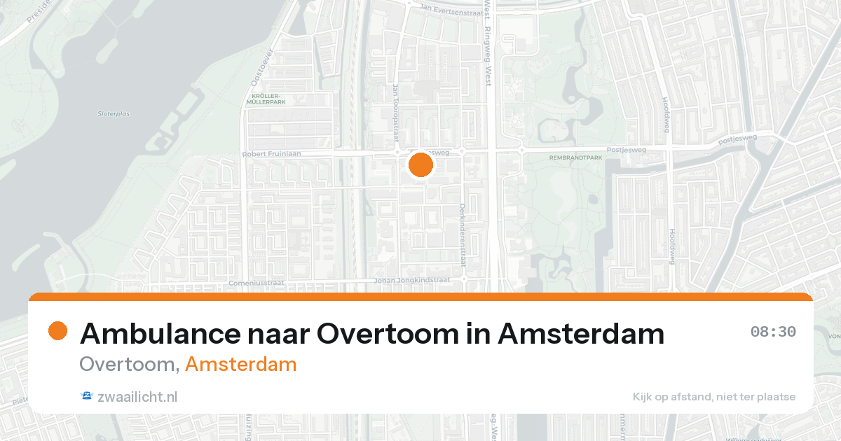 Ambulance naar Overtoom in Amsterdam — 23 jul 2026