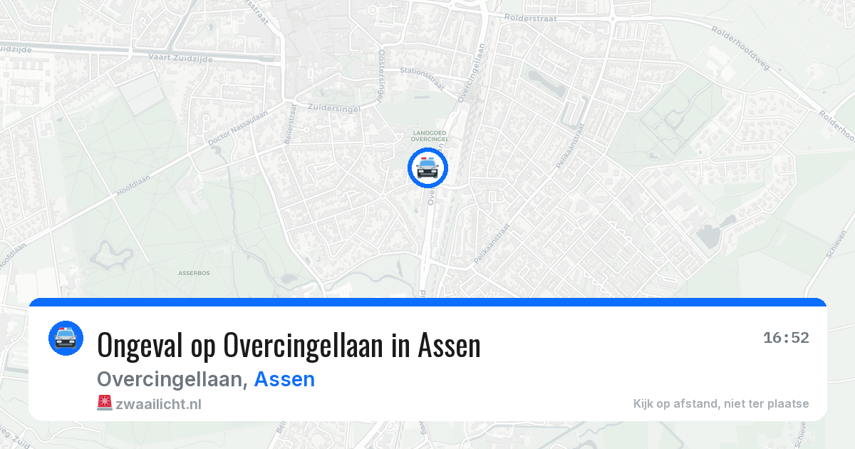 Ongeval op Overcingellaan in Assen — 7 jul 2026