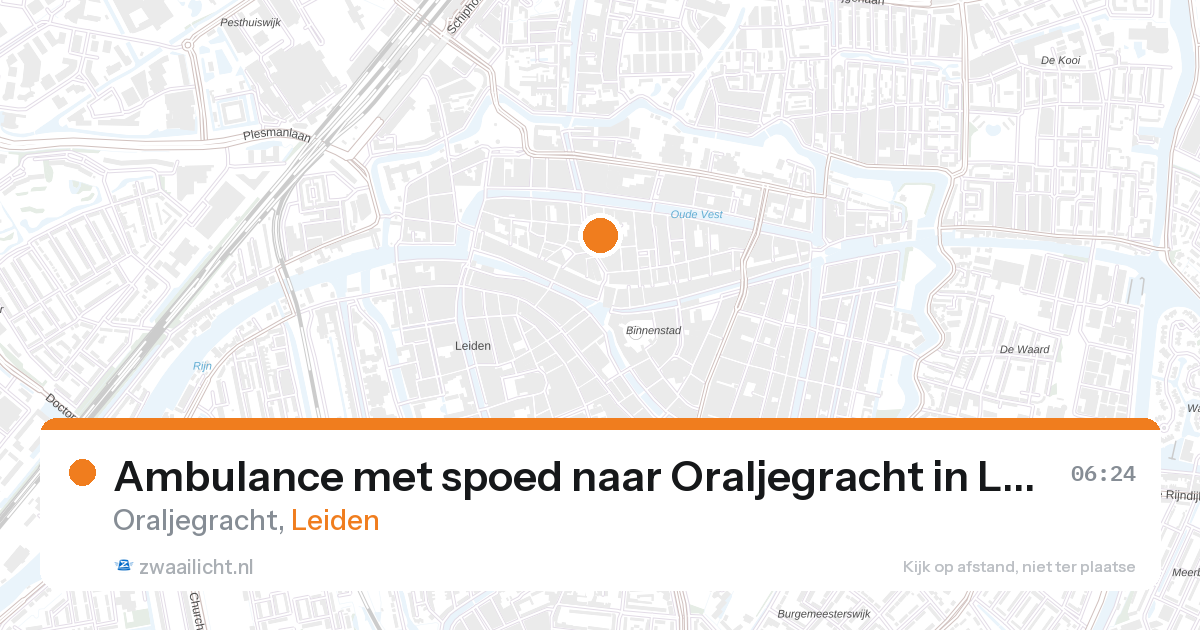 Ambulance met spoed naar Oraljegracht in Leiden — 7 mei 2026