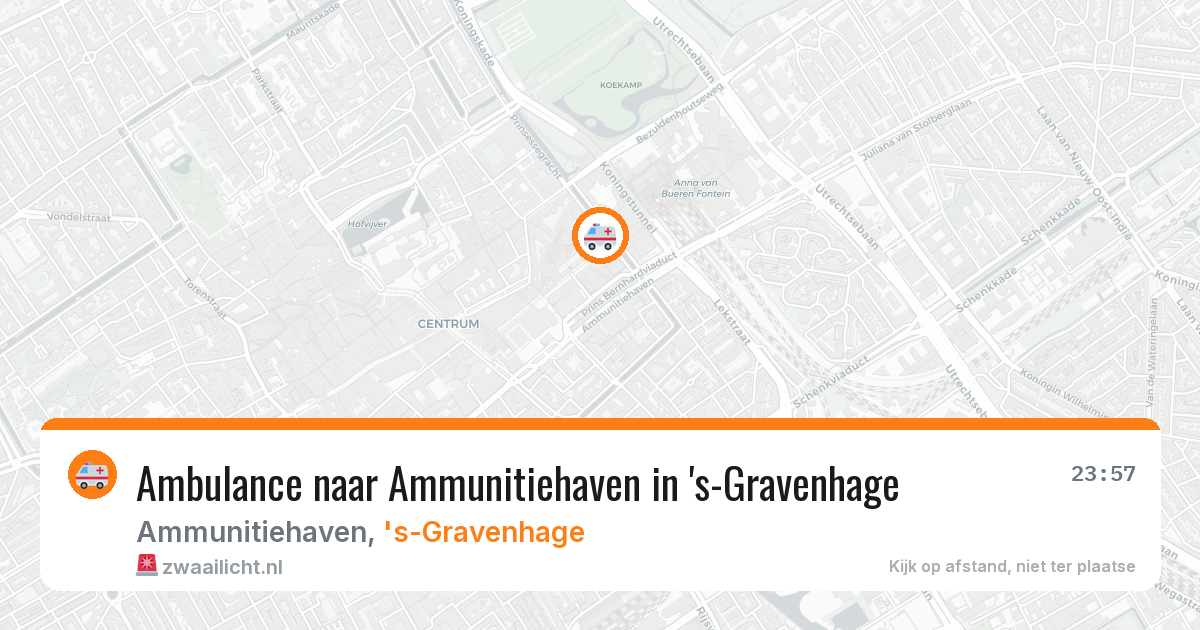 Ambulance naar Ammunitiehaven in 's-Gravenhage — 8 aug 2026