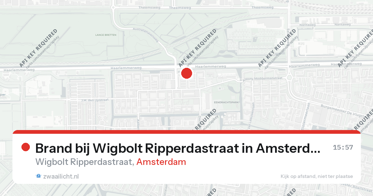 Brand bij Wigbolt Ripperdastraat in Amsterdam — 20 jun 2026