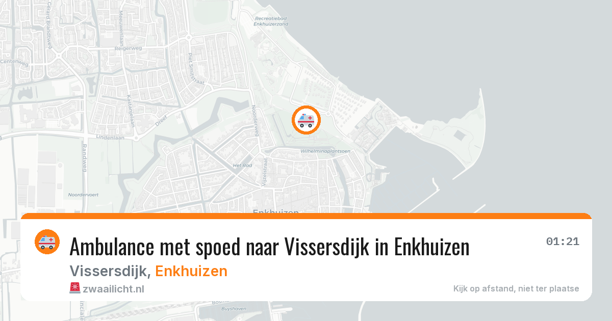 Ambulance met spoed naar Vissersdijk in Enkhuizen — 31 jul 2026