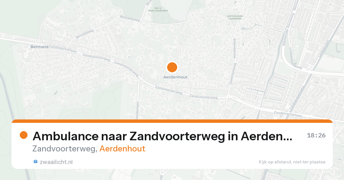 Ambulance naar Zandvoorterweg in Aerdenhout — 16 aug 2026