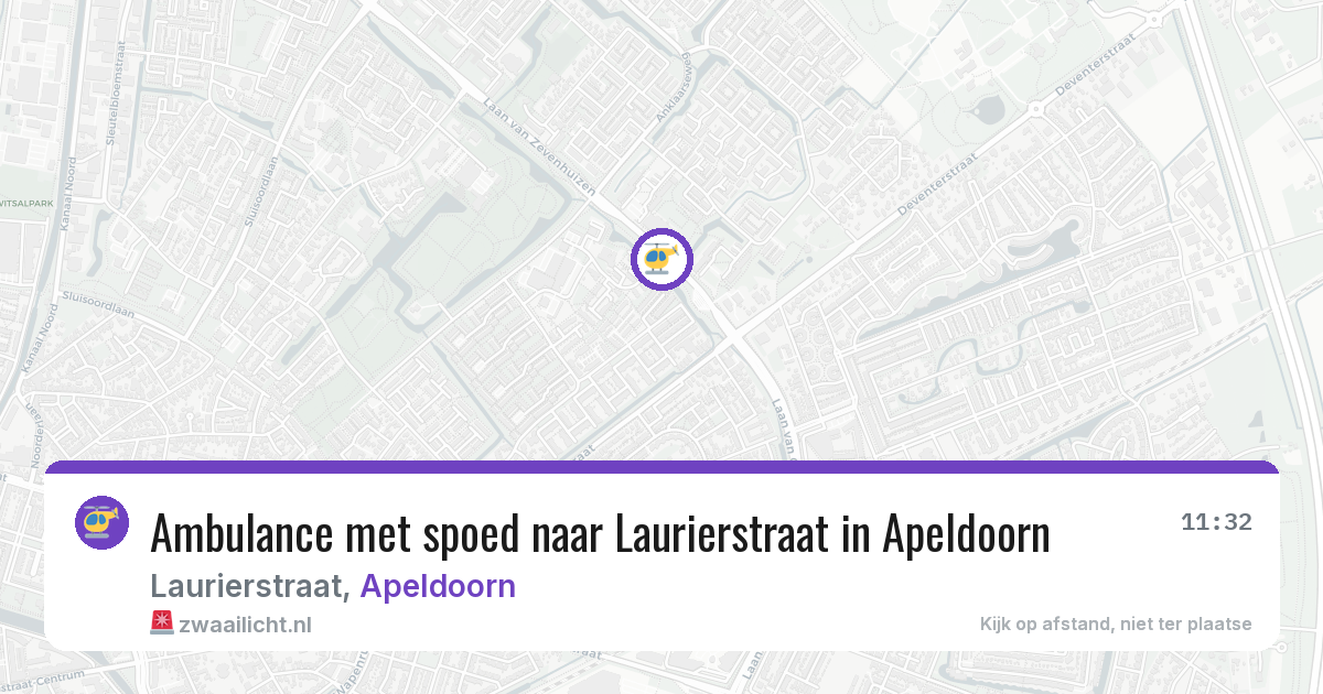 Ambulance met spoed naar Laurierstraat in Apeldoorn — 29 jun 2026