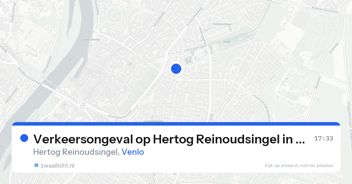 Verkeersongeval op Hertog Reinoudsingel in Venlo — 24 aug 2026