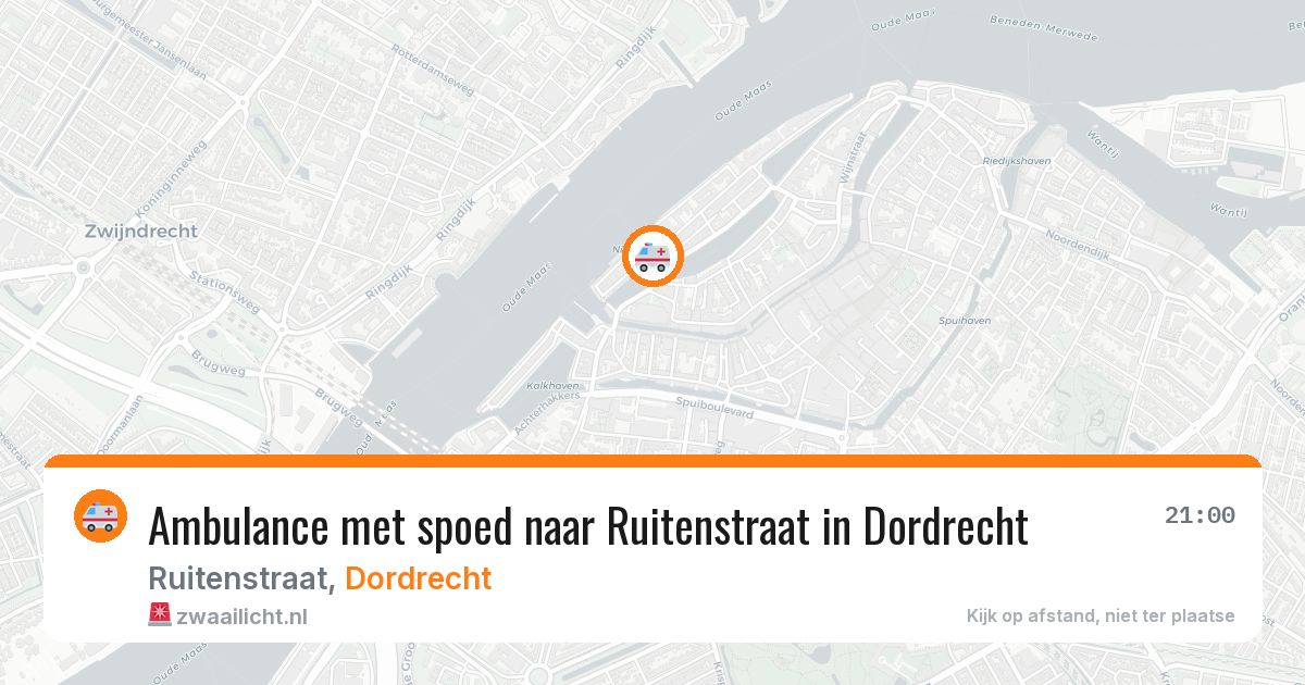 Ambulance met spoed naar Ruitenstraat in Dordrecht — 25 jun 2026