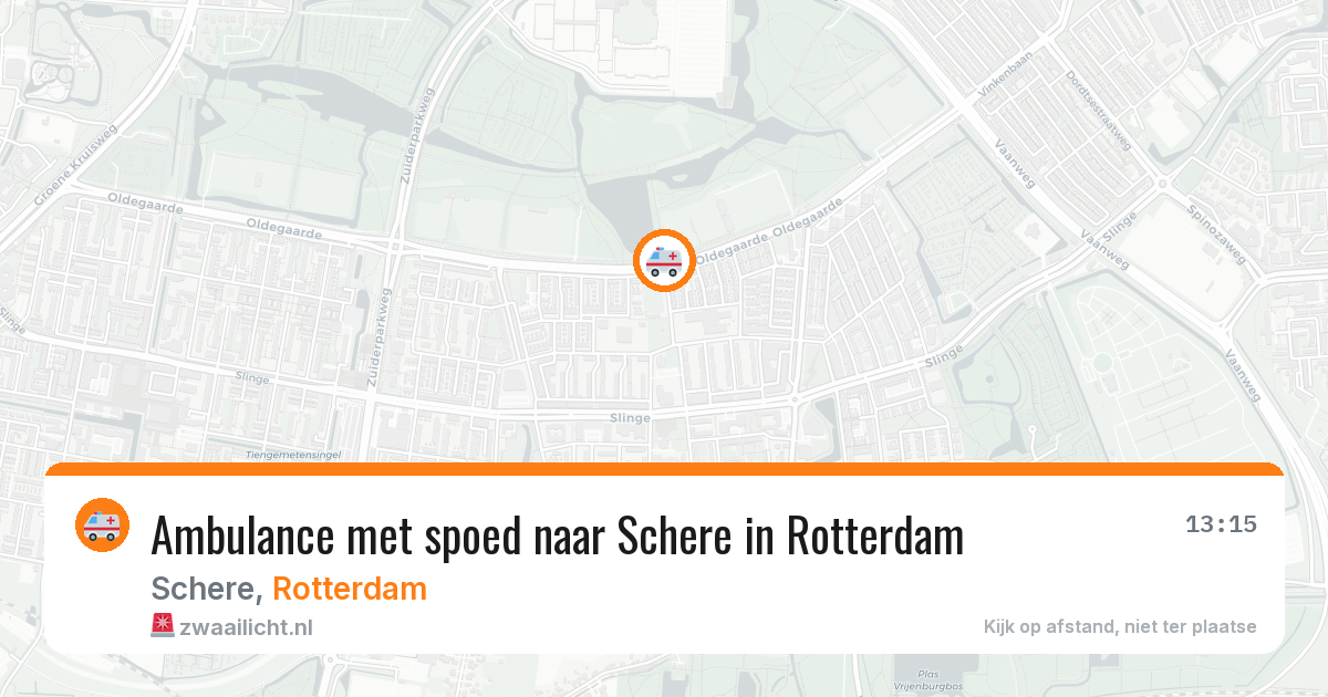 Ambulance met spoed naar Schere in Rotterdam — 23 jun 2026