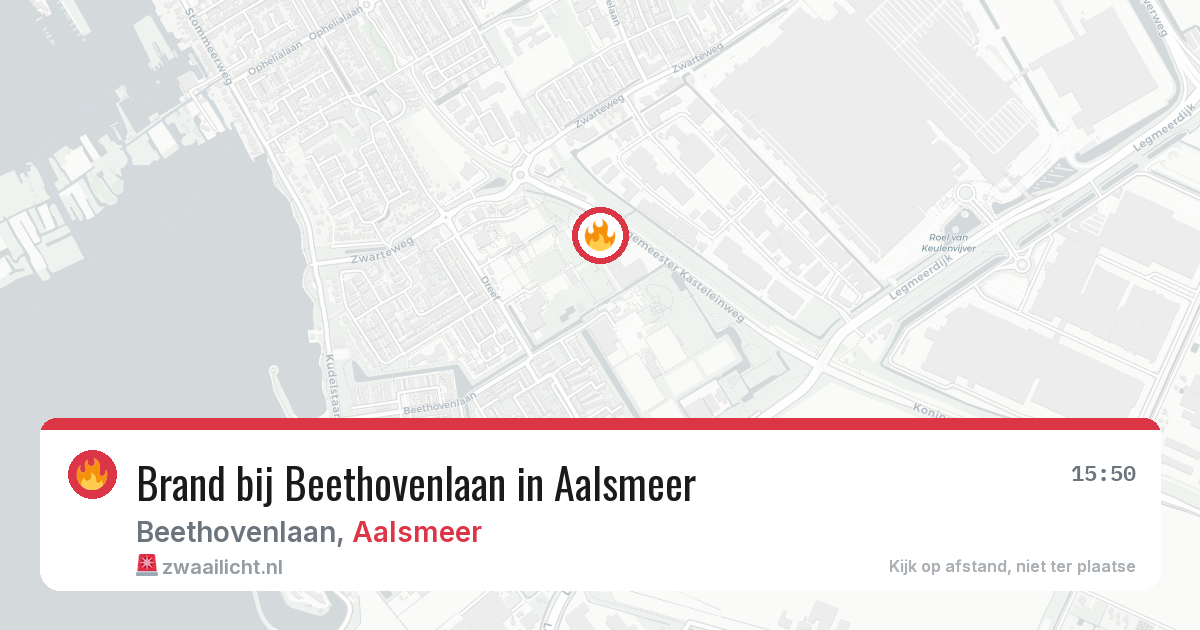 Brand bij Beethovenlaan in Aalsmeer — 21 apr 2026