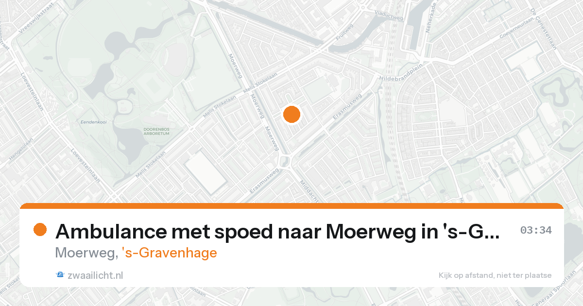 Ambulance met spoed naar Moerweg in 's-Gravenhage — 10 mei 2026