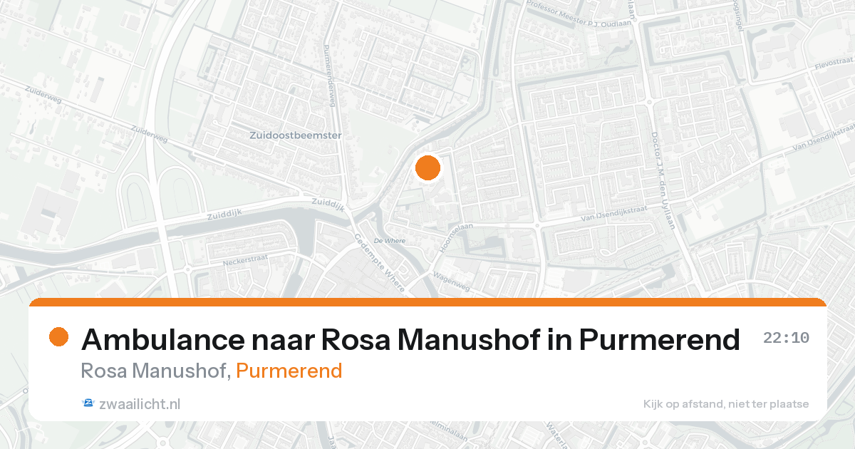 Ambulance naar Rosa Manushof in Purmerend — 6 jun 2026