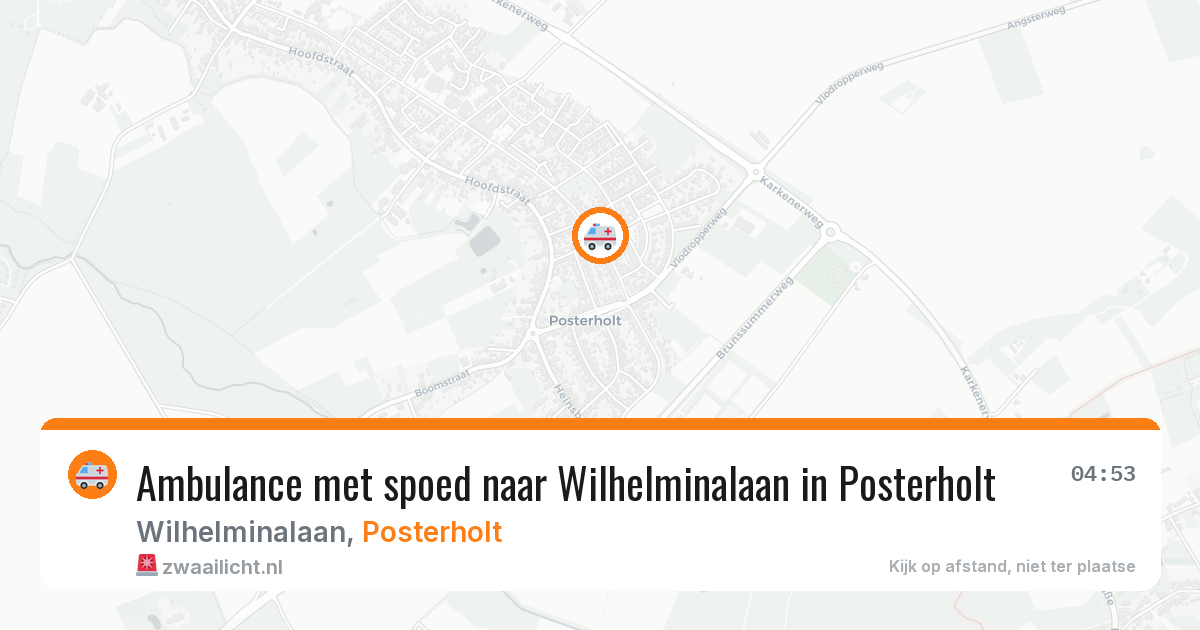 Ambulance met spoed naar Wilhelminalaan in Posterholt — 9 mei 2026