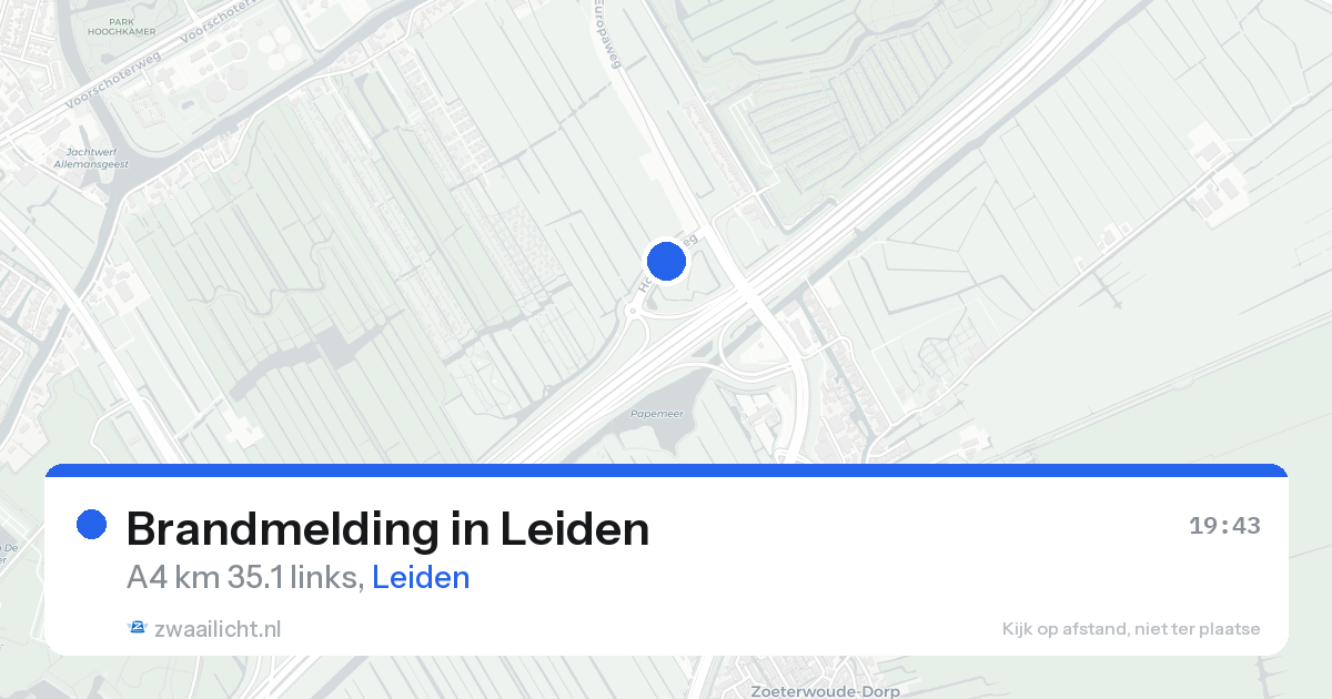 Brandmelding in Leiden — 22 aug 2026