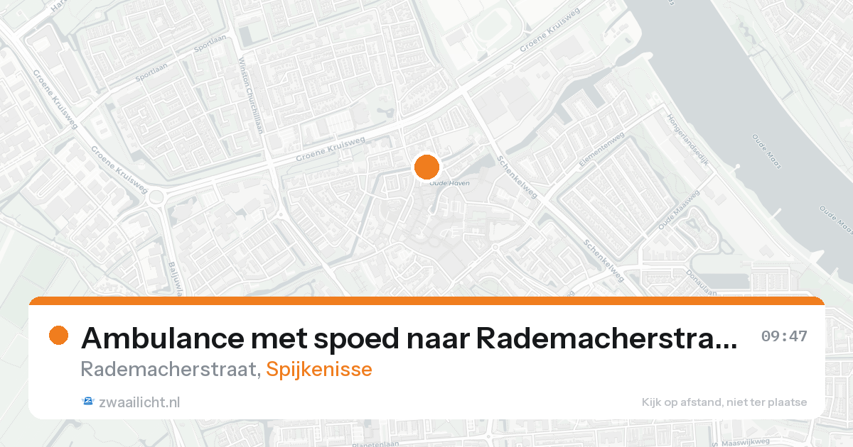 Ambulance met spoed naar Rademacherstraat in Spijkenisse — 18 aug 2026
