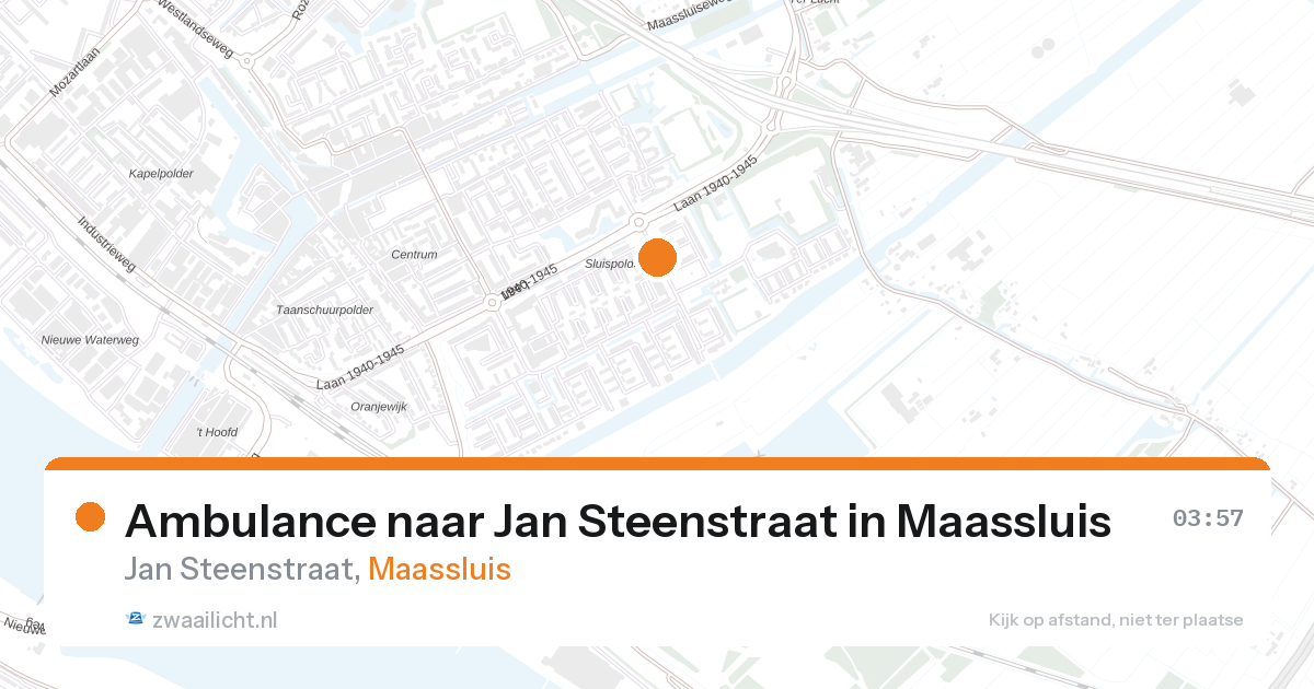 Ambulance naar Jan Steenstraat in Maassluis — 26 aug 2026