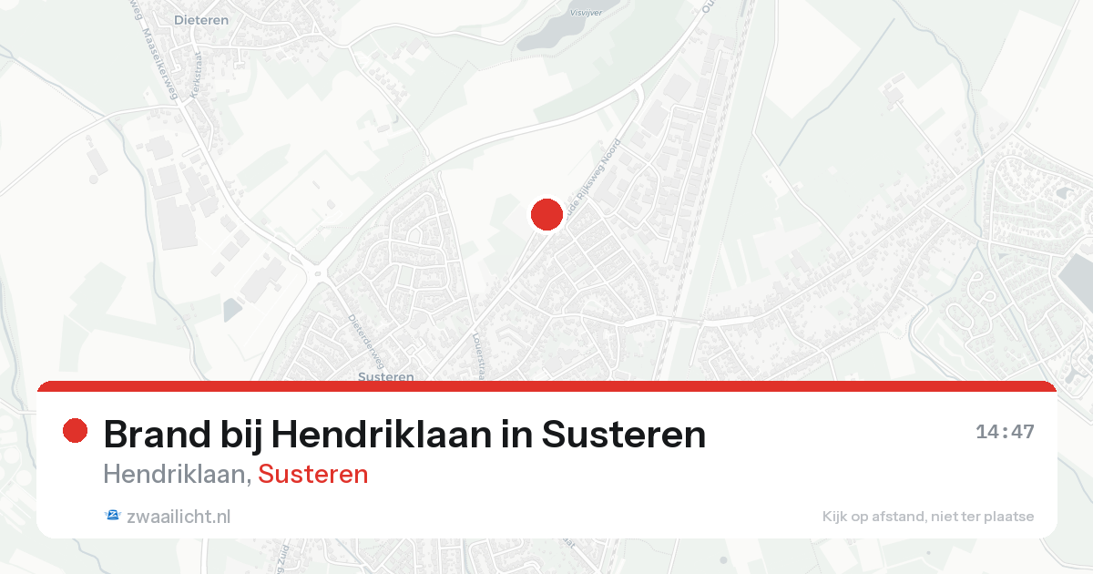 Brand bij Hendriklaan in Susteren — 14 aug 2026