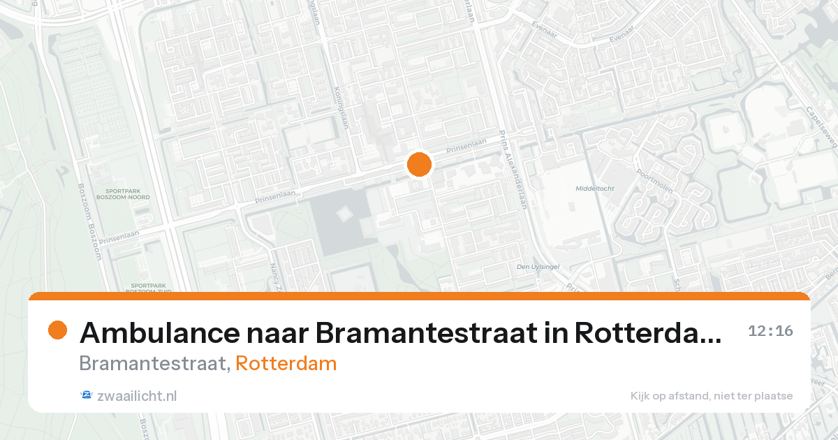 Ambulance naar Bramantestraat in Rotterdam — 7 feb 2026