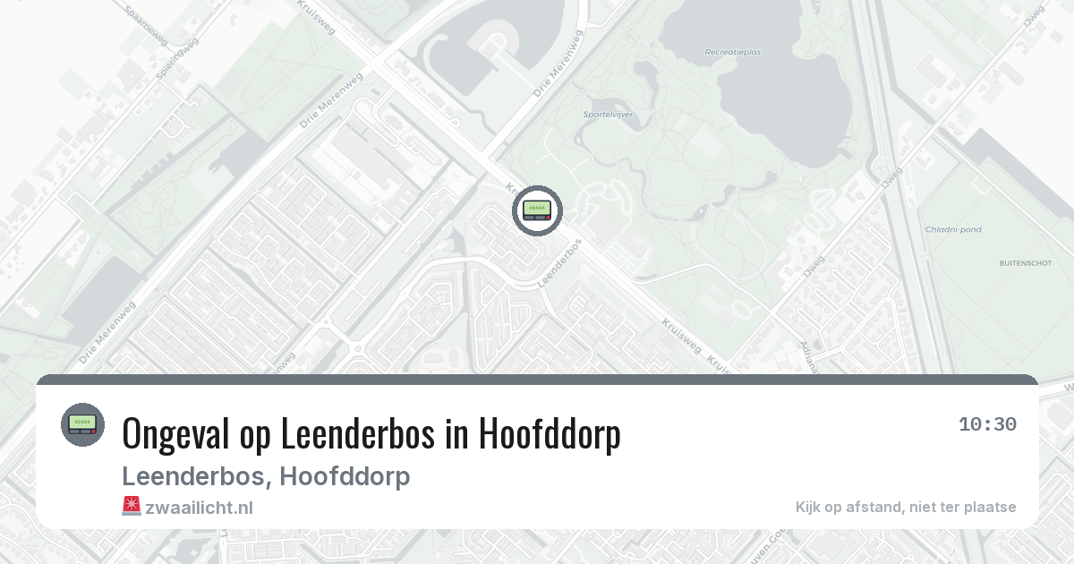 Ongeval op Leenderbos in Hoofddorp — 29 jan 2026