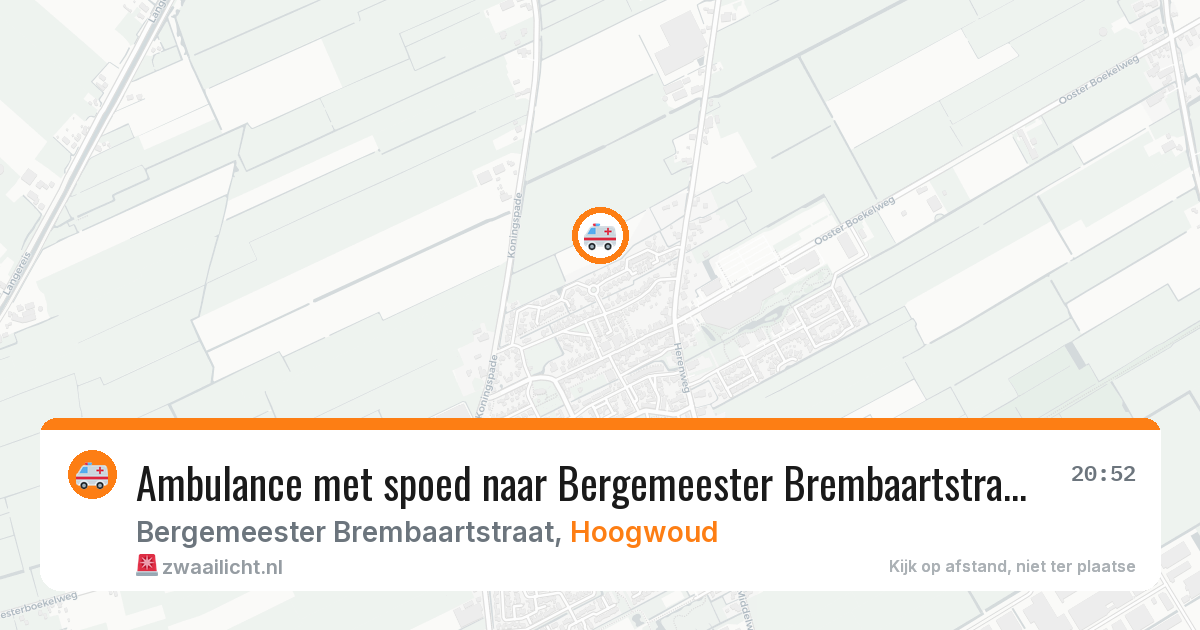 Ambulance met spoed naar Bergemeester Brembaartstraat in Hoogwoud — 30 jun 2026