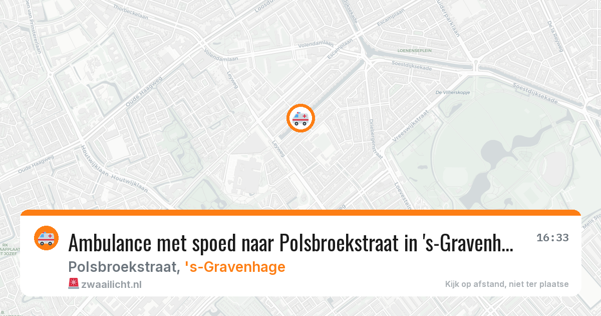 Ambulance met spoed naar Polsbroekstraat in 's-Gravenhage — 18 mei 2026